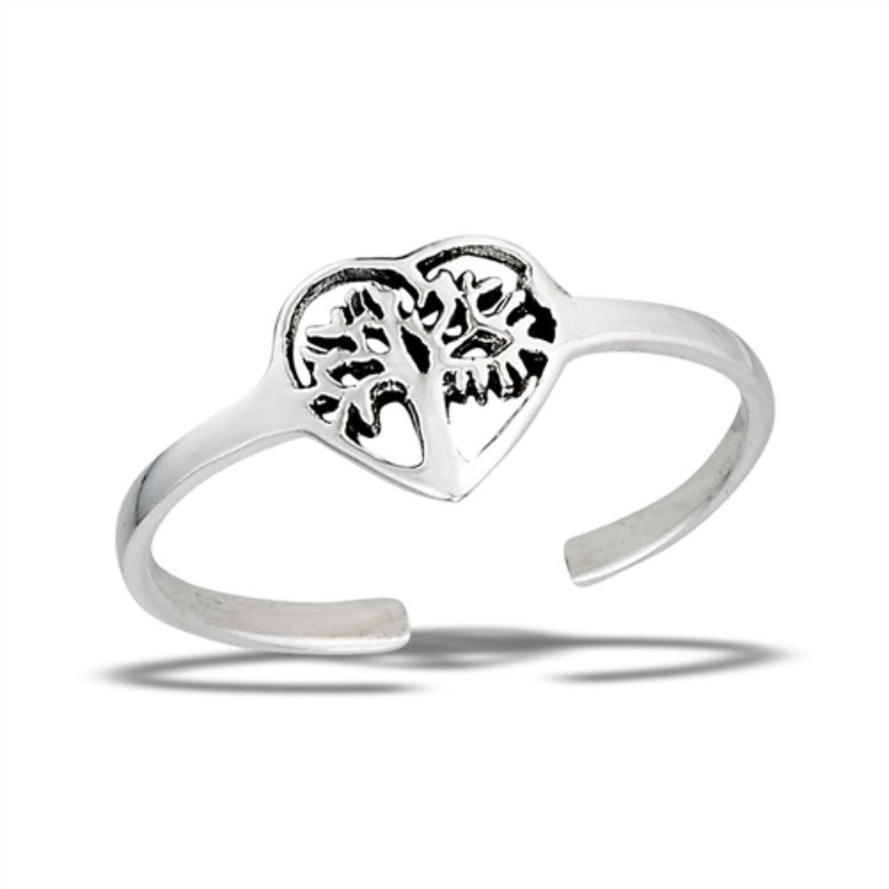 NWT- Sterling Silver Tree of Life/Heart Toe Ring